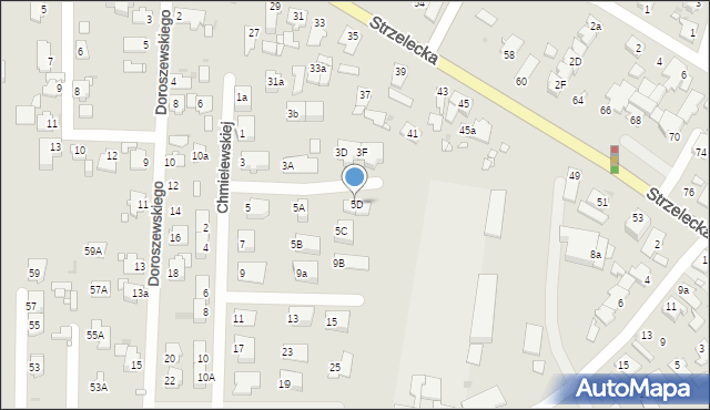 Opole, Chmielewskiej Joanny, 5D, mapa Opola