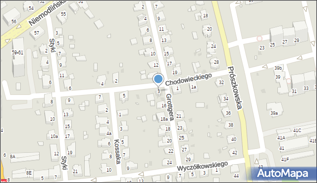 Opole, Chodowieckiego Daniela, 3, mapa Opola