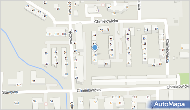 Opole, Chmielowicka, 66, mapa Opola