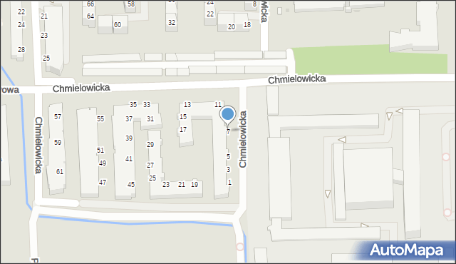 Opole, Chmielowicka, 7, mapa Opola