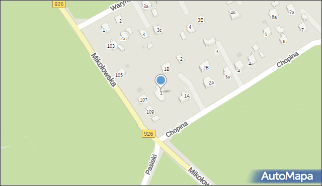 Orzesze, Chopina Fryderyka, 1, mapa Orzesze