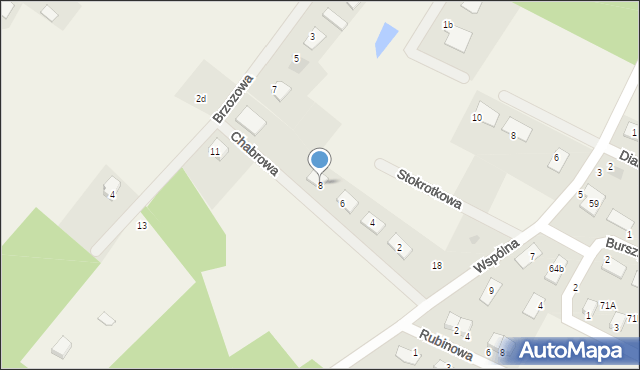 Osiek nad Wisłą, Chabrowa, 8, mapa Osiek nad Wisłą