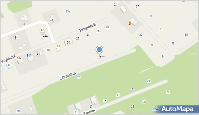 Osowiec, Chmielna, 17, mapa Osowiec