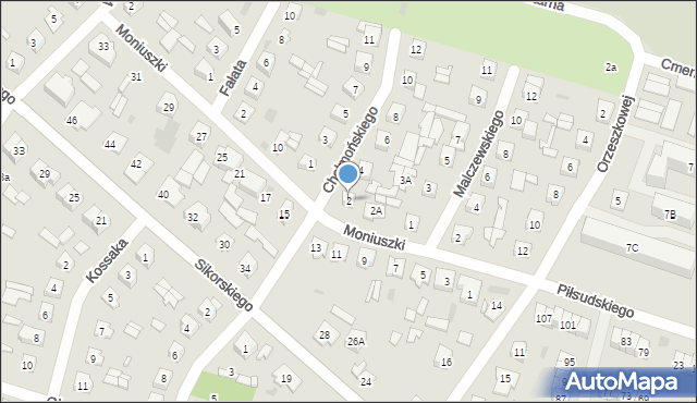 Ostrów Mazowiecka, Chełmońskiego Józefa, 2, mapa Ostrów Mazowiecka