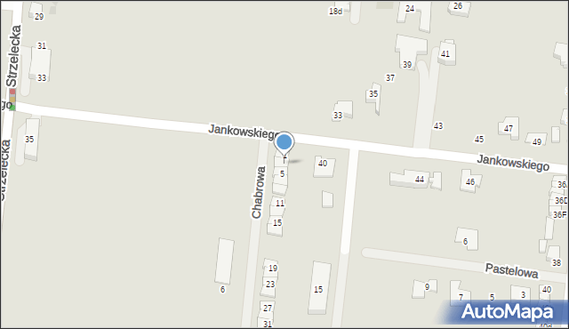 Ostrów Wielkopolski, Chabrowa, 3, mapa Ostrów Wielkopolski