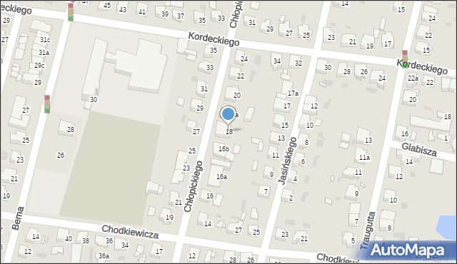 Ostrów Wielkopolski, Chłopickiego Józefa, gen., 18, mapa Ostrów Wielkopolski