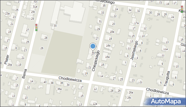 Ostrów Wielkopolski, Chłopickiego Józefa, gen., 23, mapa Ostrów Wielkopolski