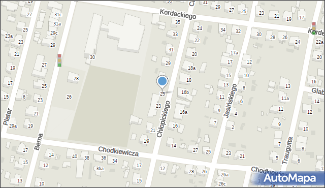 Ostrów Wielkopolski, Chłopickiego Józefa, gen., 25, mapa Ostrów Wielkopolski