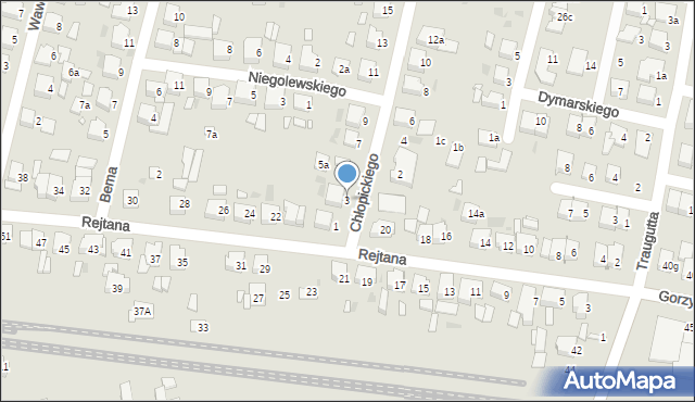 Ostrów Wielkopolski, Chłopickiego Józefa, gen., 3, mapa Ostrów Wielkopolski