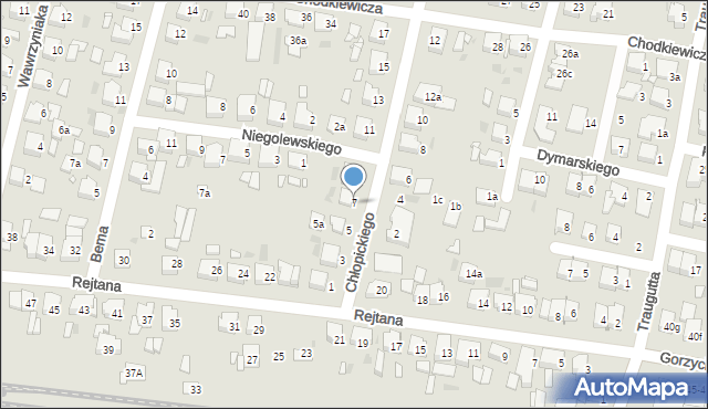 Ostrów Wielkopolski, Chłopickiego Józefa, gen., 7, mapa Ostrów Wielkopolski