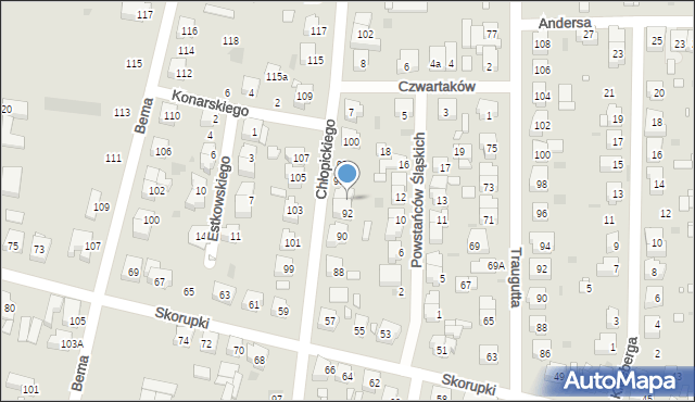 Ostrów Wielkopolski, Chłopickiego Józefa, gen., 94, mapa Ostrów Wielkopolski