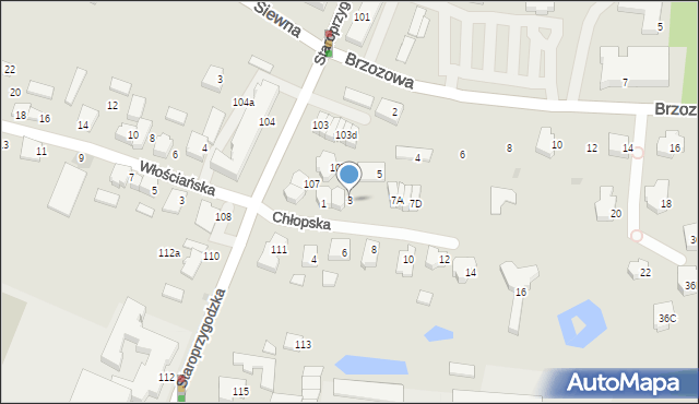 Ostrów Wielkopolski, Chłopska, 3, mapa Ostrów Wielkopolski