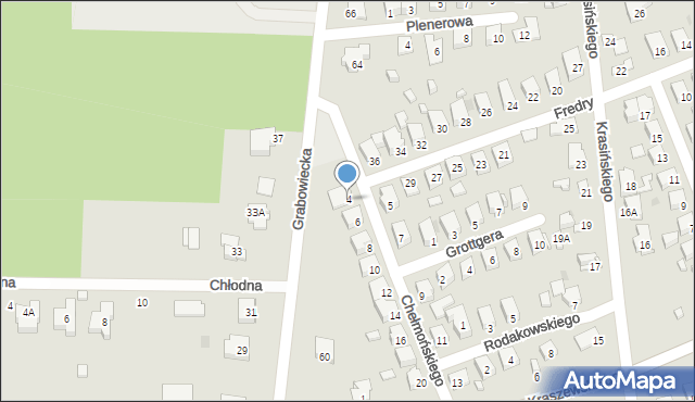 Ostrowiec Świętokrzyski, Chełmońskiego Józefa, 4, mapa Ostrowiec Świętokrzyski