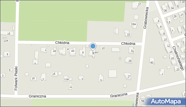 Ostrowiec Świętokrzyski, Chłodna, 8, mapa Ostrowiec Świętokrzyski