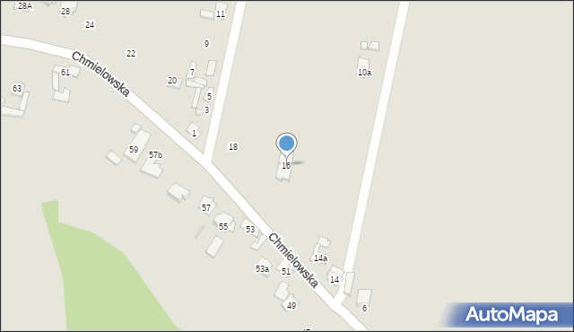 Ostrowiec Świętokrzyski, Chmielowska, 16, mapa Ostrowiec Świętokrzyski