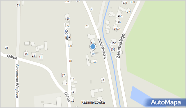 Ostrowiec Świętokrzyski, Chmielowska, 19, mapa Ostrowiec Świętokrzyski