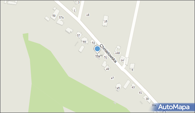 Ostrowiec Świętokrzyski, Chmielowska, 53a, mapa Ostrowiec Świętokrzyski
