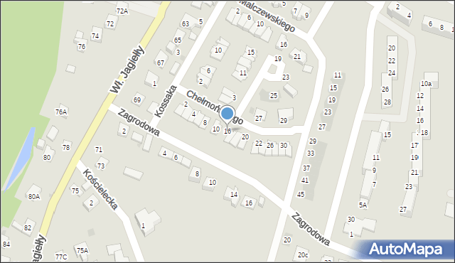 Oświęcim, Chełmońskiego Józefa, 16, mapa Oświęcimia