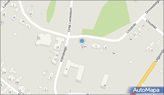 Oświęcim, Chodniki, 9, mapa Oświęcimia
