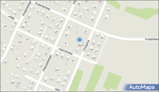 Oświęcim, Chopina Fryderyka, 29, mapa Oświęcimia