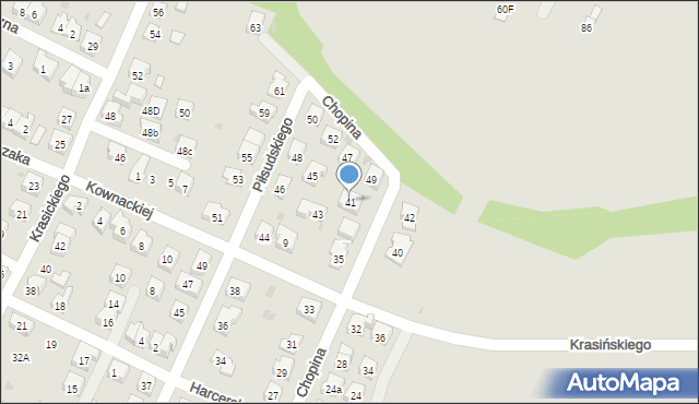 Oświęcim, Chopina Fryderyka, 41, mapa Oświęcimia