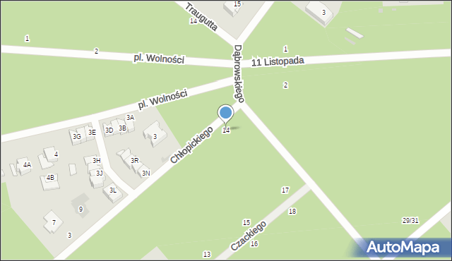 Otwock, Chłopickiego Józefa, gen., 14, mapa Otwock