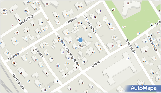 Otwock, Chopina Fryderyka, 29A, mapa Otwock