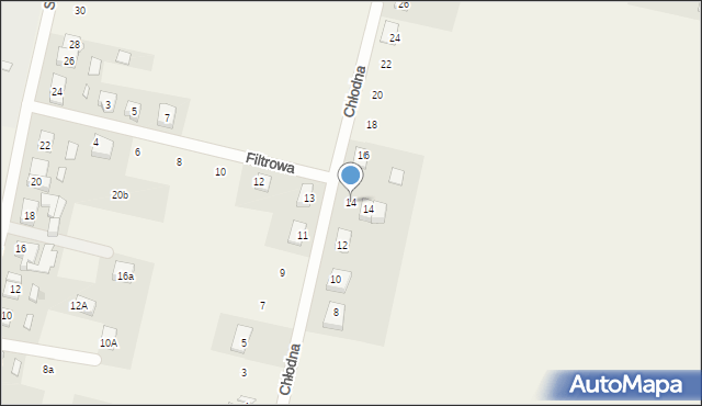 Paczkowo, Chłodna, 14, mapa Paczkowo