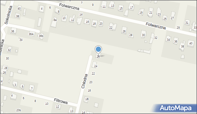 Paczkowo, Chłodna, 26, mapa Paczkowo