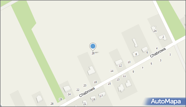 Parczew, Chabrowa, 16, mapa Parczew