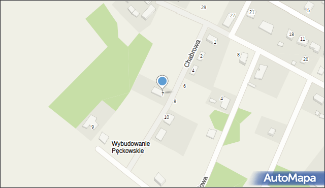 Pęckowo, Chabrowa, 7, mapa Pęckowo