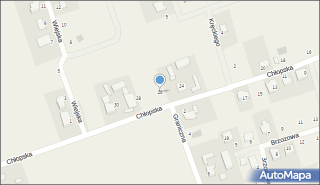 Pępowo, Chłopska, 26, mapa Pępowo