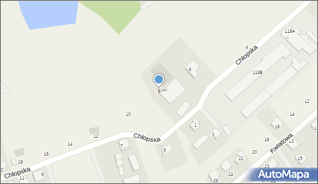 Pępowo, Chłopska, 8, mapa Pępowo