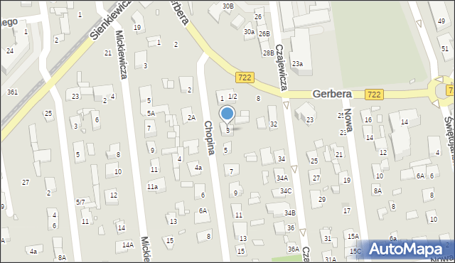 Piaseczno, Chopina Fryderyka, 3, mapa Piaseczno