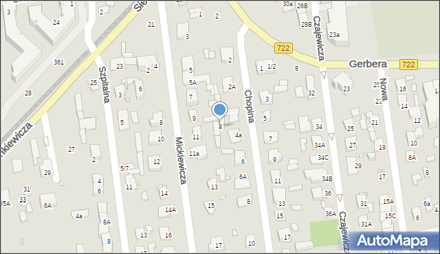 Piaseczno, Chopina Fryderyka, 4, mapa Piaseczno