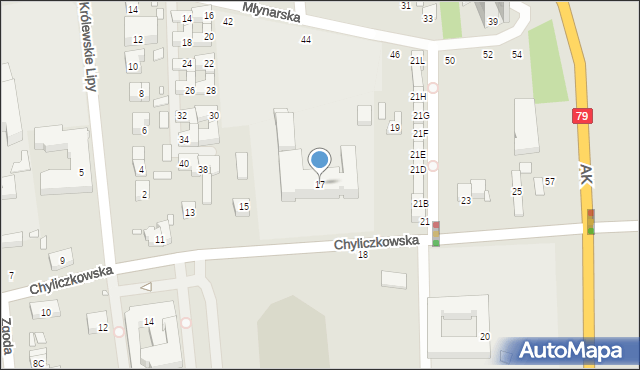 Piaseczno, Chyliczkowska, 17, mapa Piaseczno