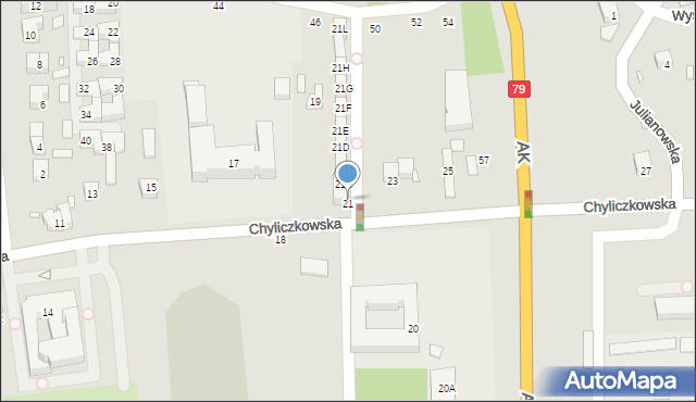 Piaseczno, Chyliczkowska, 21, mapa Piaseczno