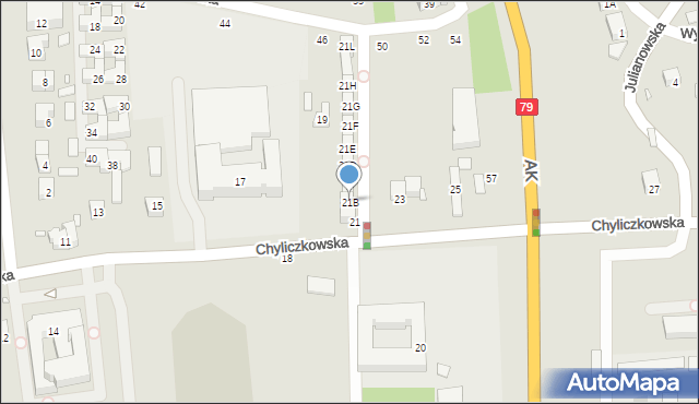 Piaseczno, Chyliczkowska, 21B, mapa Piaseczno