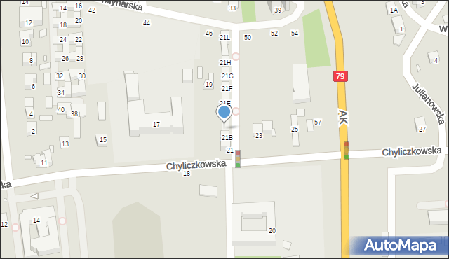 Piaseczno, Chyliczkowska, 21C, mapa Piaseczno