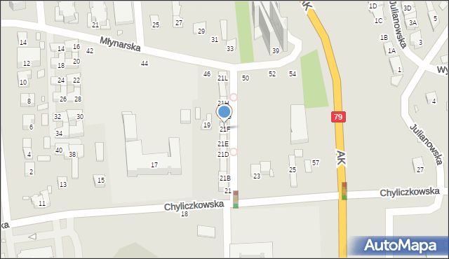 Piaseczno, Chyliczkowska, 21F, mapa Piaseczno