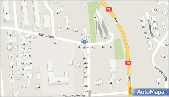 Piaseczno, Chyliczkowska, 21L, mapa Piaseczno
