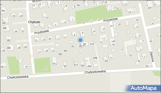 Piaseczno, Chyliczkowska, 63, mapa Piaseczno