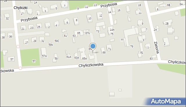 Piaseczno, Chyliczkowska, 67, mapa Piaseczno