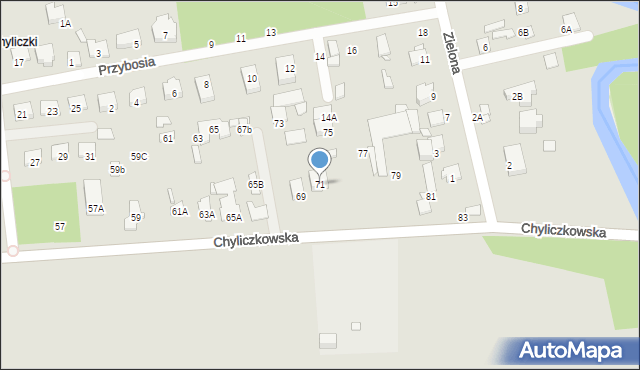 Piaseczno, Chyliczkowska, 71, mapa Piaseczno