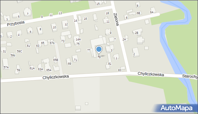 Piaseczno, Chyliczkowska, 79, mapa Piaseczno