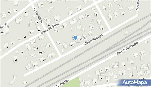 Piastów, Chełmońskiego Józefa, 16A, mapa Piastów