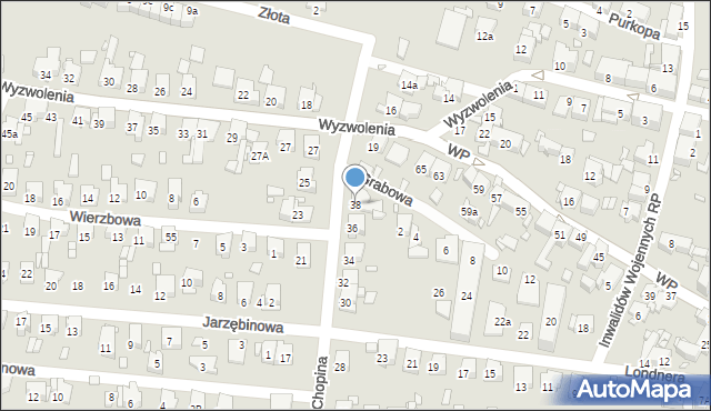 Piekary Śląskie, Chopina Fryderyka, 38, mapa Piekary Śląskie