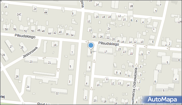 Piekary Śląskie, Chopina Fryderyka, 8, mapa Piekary Śląskie