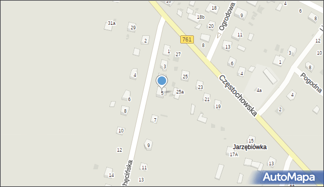 Piekoszów, Chęcińska, 5, mapa Piekoszów