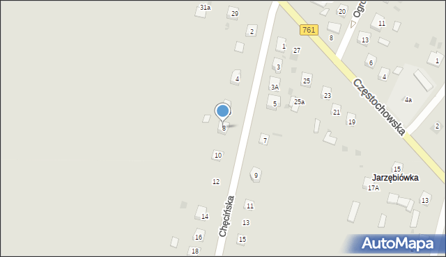 Piekoszów, Chęcińska, 8, mapa Piekoszów